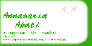 annamaria apati business card