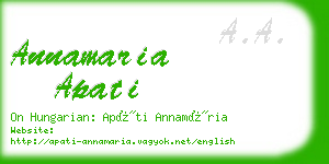 annamaria apati business card